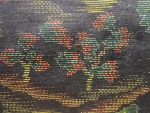 アンティーク　樹木模様織り出し本場泥大島紬着物